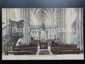 c1910 - Lichfield Cathedral, Pulpit & Screen