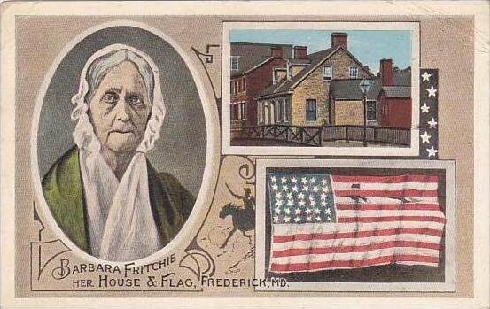 Maryland Frederick Barbara Fritchie Her House &  Flag