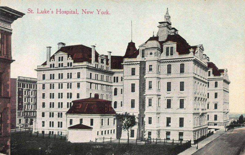 St. Luke's Hospital, Manhattan, New York City, Early Postcard, Unused