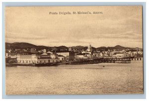 c1940s Ponta Delgada St. Michael's Azores Portugal Vintage Unposted Postcard