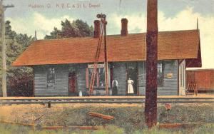 Madison OH N. Y. C. & St L. Railroad Station Train Depot Postcard