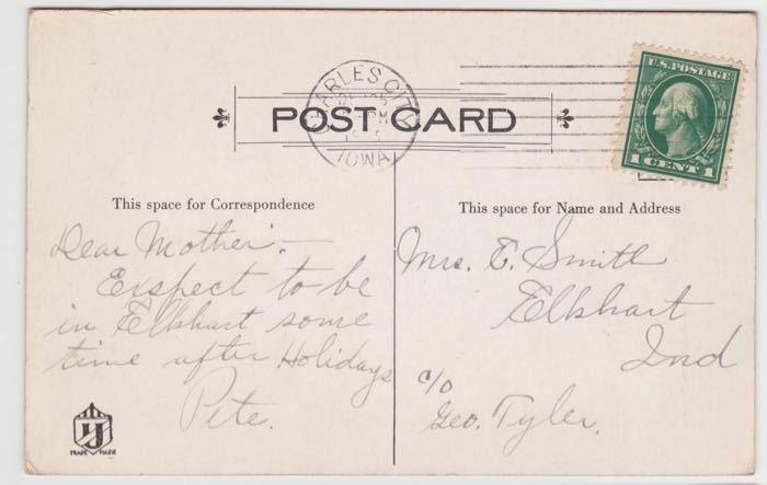 Charles City IA Elkhart IN Mother Arts & Crafts Daisies H B Spencer Postcard C02