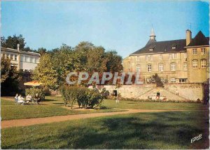 Modern Postcard Our Lady of Peace Longeville les St Avold back Facade Park an...