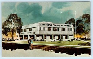 BERWYN, Illinois IL ~ Home Office CZECHOSLOVAK SOCIETY of AMERICA 1970s Postcard