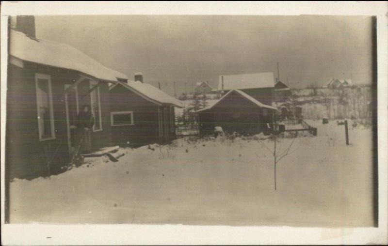 Tacoma WA East 44th St. Home & Property in Winter 1913 Real Photo Postcard 