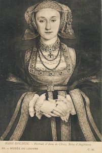 B585 Artist: Hans Holbein Subject: Anne of Cleves (Queen of England) Portrait