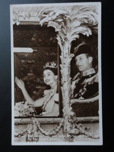 Royal Coronation THE QUEEN & THE DUKE OF EDINBURGH 1953 RP Valentine C11