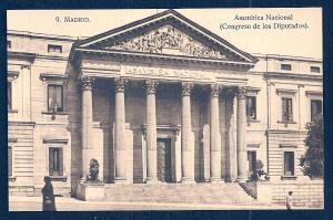 National Assemby Hall Madrid Spain unused c1920's