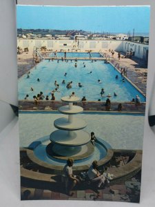 Vintage  Postcard The Swimming Pool West Sands Holiday Park Selsey 1970s