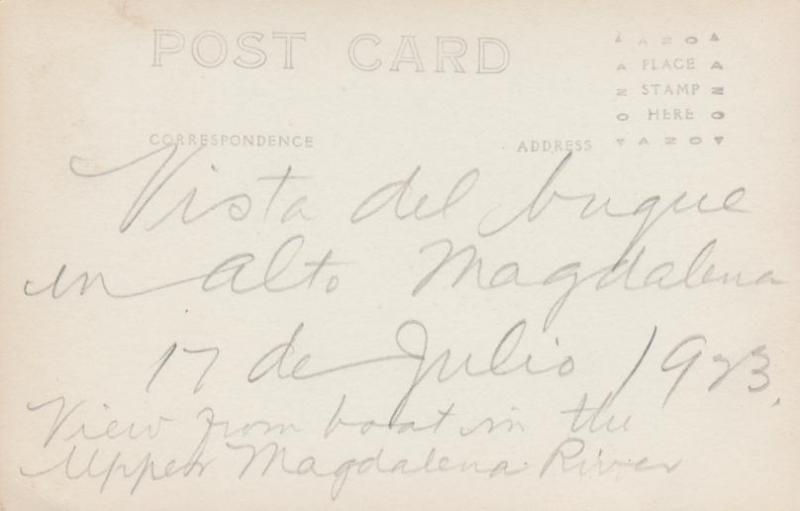 RPPC Vista del Buque - Upper Magdalena RIver, Colombia