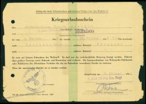 3rd Reich Germany Waffen SS 5th Art Regt Member File 73163