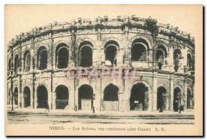 CARTE Postale Old Nimes Les Arenes Exterior view West Coast