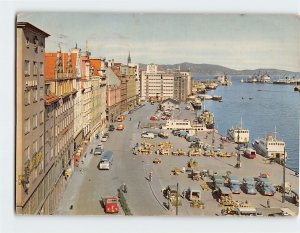 Postcard View of Flowermarket at the Harbour-centre Vågen, Bergen, Norway