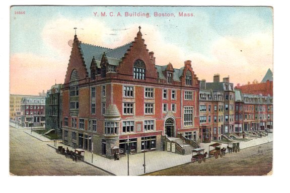 YMCA Building, Boston Massachusetts, Used 1909 Flag Cancel