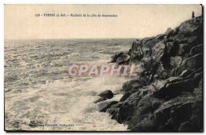 Old Postcard Pornic Rocks of the coast of Gourmalon