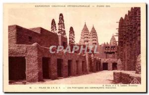 Old Postcard International Colonial Exposition Paris 1931 Palace Of The Porta...