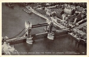 uk40694 tower bridge and the tower of  london real photo uk