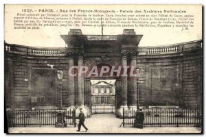 Old Postcard Paris Rue des Francs Bourgeois Palais des Archives Nationales