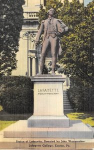 Statue of Lafayette, Lafayette College Easton, Pennsylvania PA