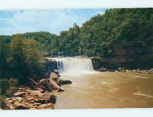 Unused 1950's WATERFALL SCENE Cumberland Falls Kentucky KY r8958