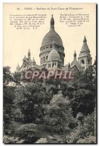 Old Postcard Paris Basilica of the sacred Heart of Montmartre