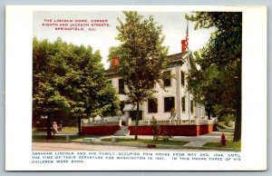 Abraham Lincoln Home  Springfield   Illinois  Postcard