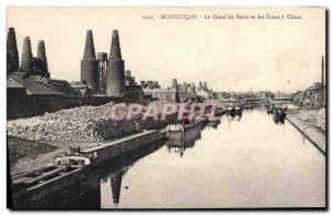 Old Postcard Montlucon The Berry canal and lime kilns