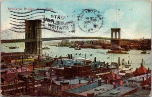 New York City Brooklyn Bridge 1911