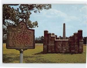 Postcard Governor Troup's Tomb South of Dublin Georgia USA