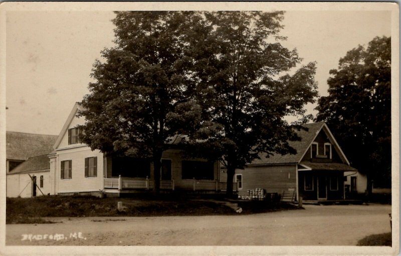 Bradford Maine RPPC Postmaster Clyde Chase Store and Home c1930s Postcard V15