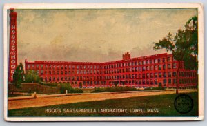 Lowell Massachusetts~Hoods Sarsaparilla Laboratory~Red Brick Bldg~c1910 Postcard