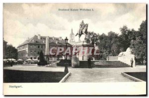 Old Postcard Denkmal Kaiser Wilhelms Stuttgart