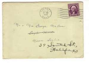 Cover, Everett Massachusetts to Nova Scotia, 1934