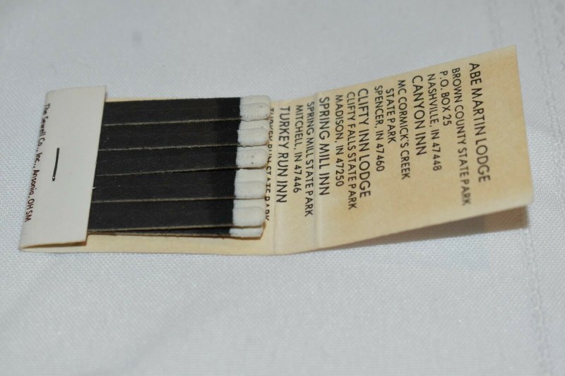 Potawatomi Inn Potawatomi State Park Angola Indiana Chief 20 Strike Matchbook