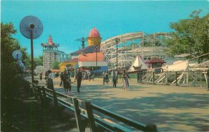 Amusement Park Flying Turns Riverside Chicago Illinois Postcard Teich 20-1736