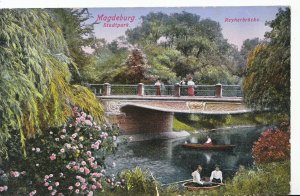 Germany Postcard - Magdeburg - Stadtpark - Reyherbrucke    ZZ3833