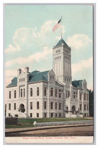 Junction City Kansas Geary County Court House c1908 Postmark