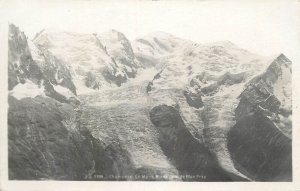 Mountaineering Switzerland Chamonix Mont Blanc Plan Praz glacier photo postcard