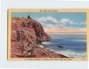 Postcard Great Head, Mt. Desert Island, Bar Harbor, Maine