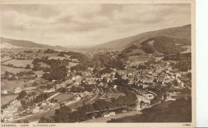 Wales Postcard - General View - Llangollen - Denbighshire - Ref ZZ3409