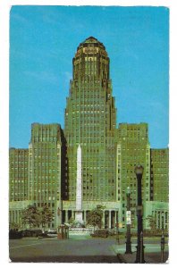 City Hall, Buffalo, New York Post Card mailed 1955 Scott 806 Slogan Cancel