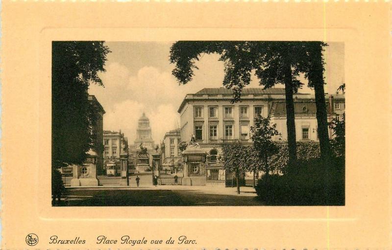 Belgium Brussels Bruxelles Place Royale vue du Parc