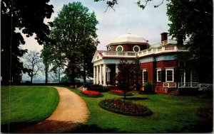 Vtg Monticello Home of Thomas Jefferson Charlottesville Virgina VA Postcard