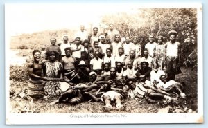 RPPC NOUMEA, New Caledonia ~ INDIGENOUS GROUP South Pacific Real Photo Postcard
