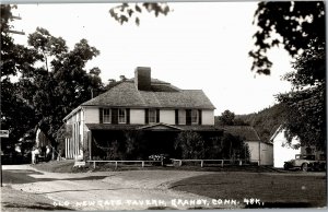 RPPC Old Newgate Tavern, Granby CT Real Photo Vintage Postcard U05