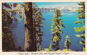 Oregon Crater Lake Phantom Ship and Wizard Island