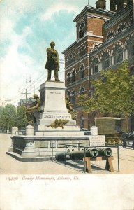 GA, Atlanta, Georgia, Grady Monument, Souvenir Post Card No. 13430