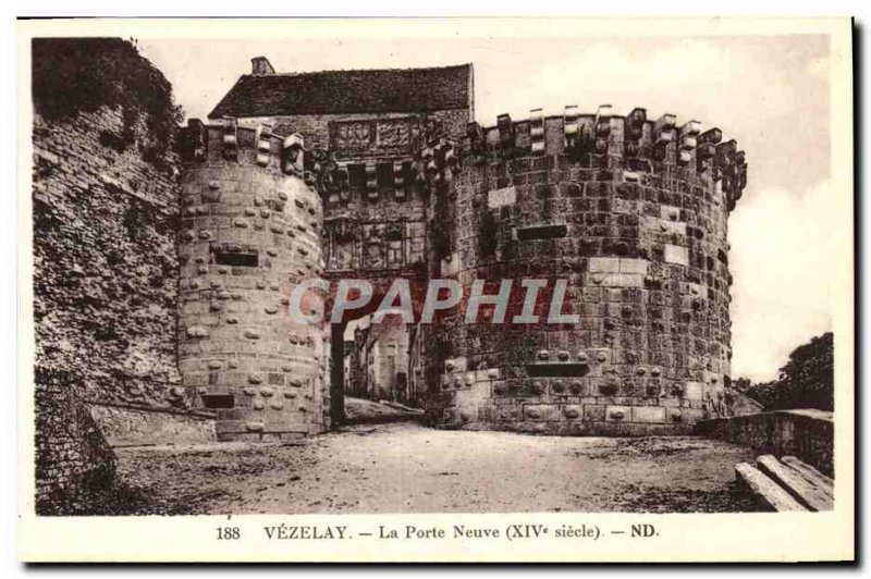 Old Postcard Vezelay La Porte Neuve