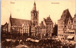 Germany Trier Hauptmarkt Vintage Postcard C013