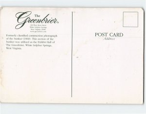 Postcard Construction of the Bunker The Greenbrier West Virginia USA